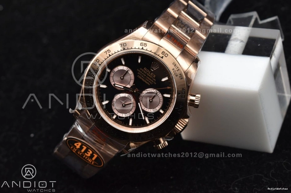 Best AllSeason Daytona RG RG QF Dial SH4130 on 1:1 V3 Bracelet 116505 Black Weight) 738 (Gain Edition 0128